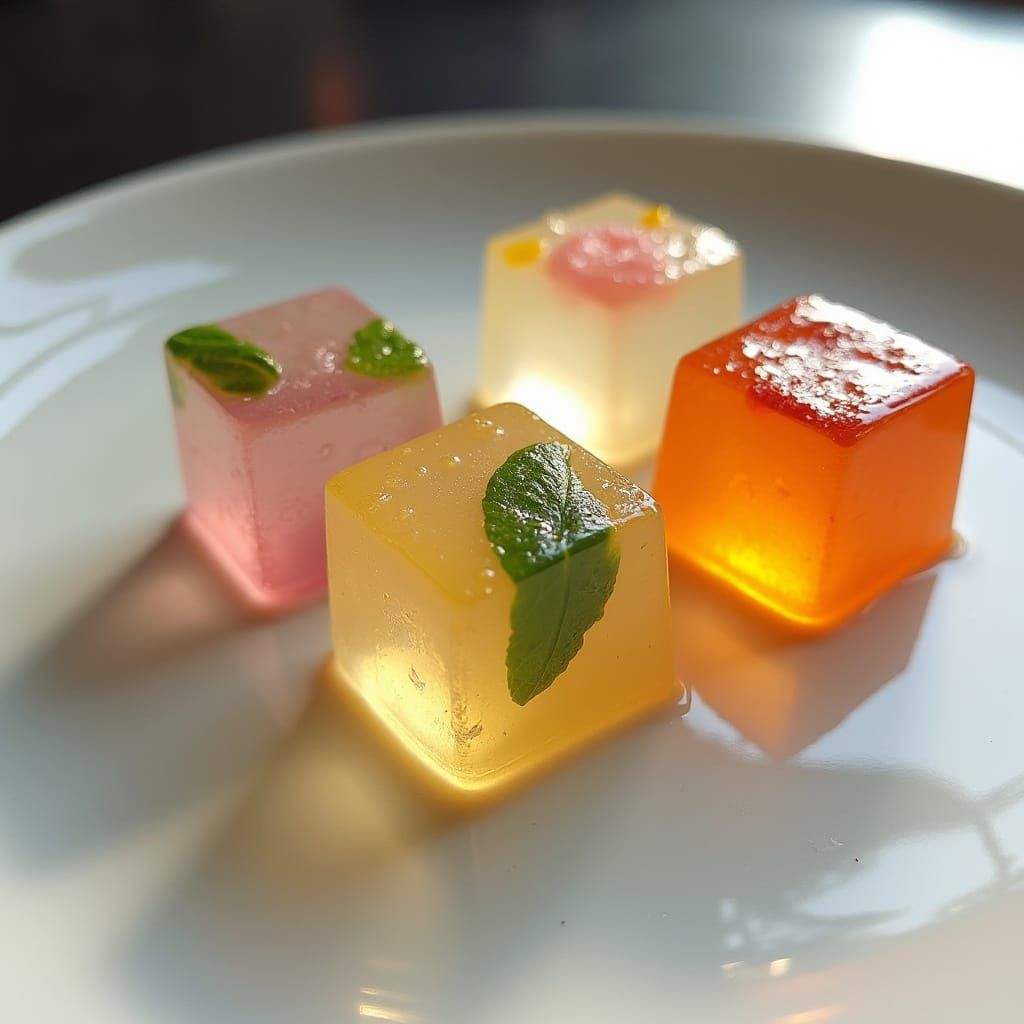 Melting Translucent Jelly Cubes with Molten Centers