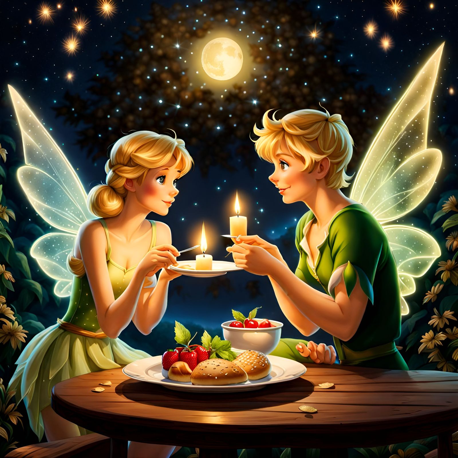 Peter Pan and Tinkerbell's Romantic Dinner