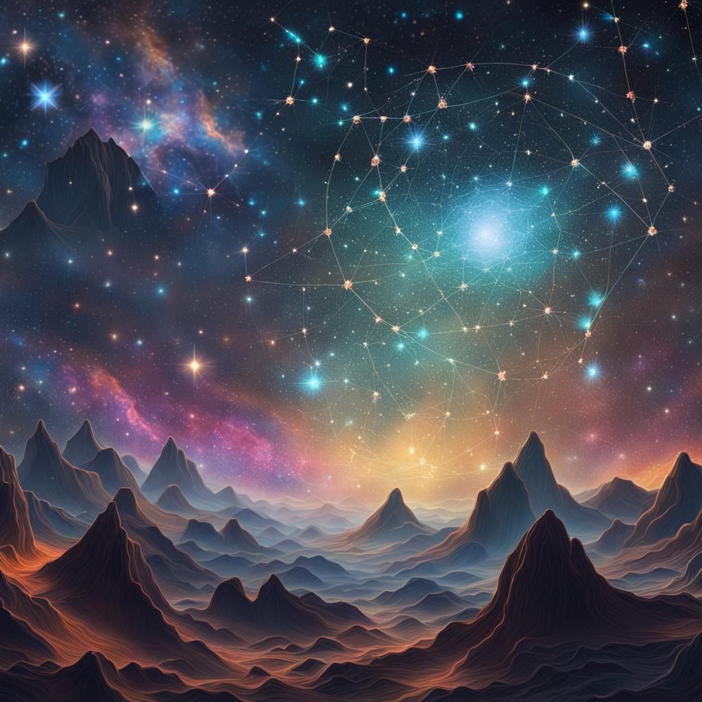 Alpha Centauri Constellation in Holographic Cosmic Art