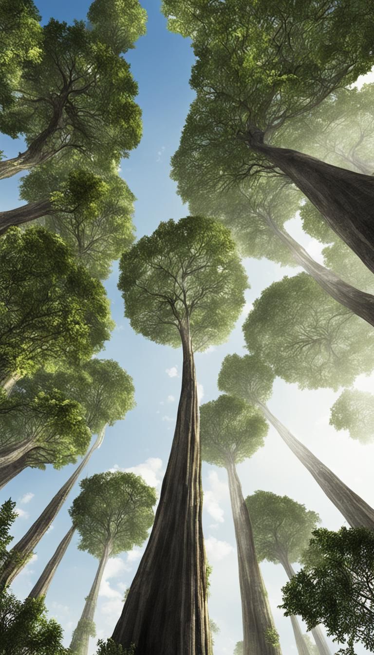 Tropical Forest with Super Trees at Noon