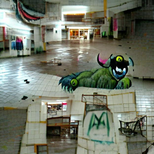 Eerie Monster in Abandoned Mall