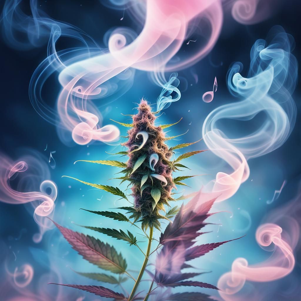 Smoking musical notes