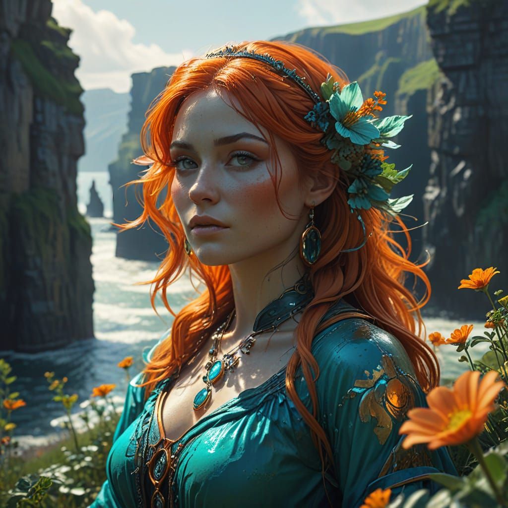 Cliffs of Moher in Sunlight: Photorealistic Concept Art