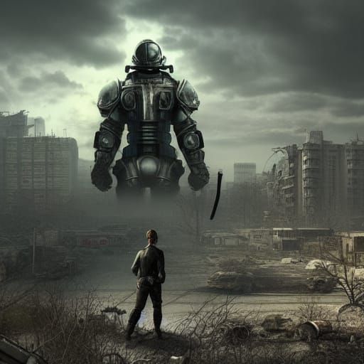 Epic Fallout Scene as Digital Matte Painting