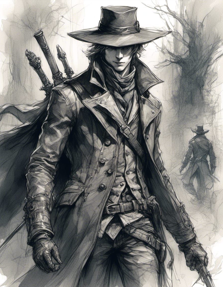 Bloodborne Hunter: Anime-Inspired Jock