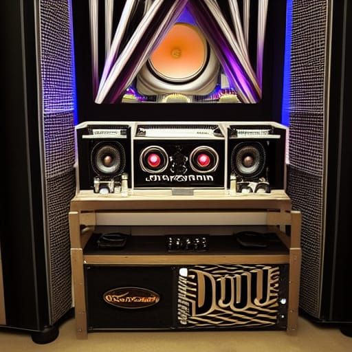 Magical DJ Booth with Woofer Amps