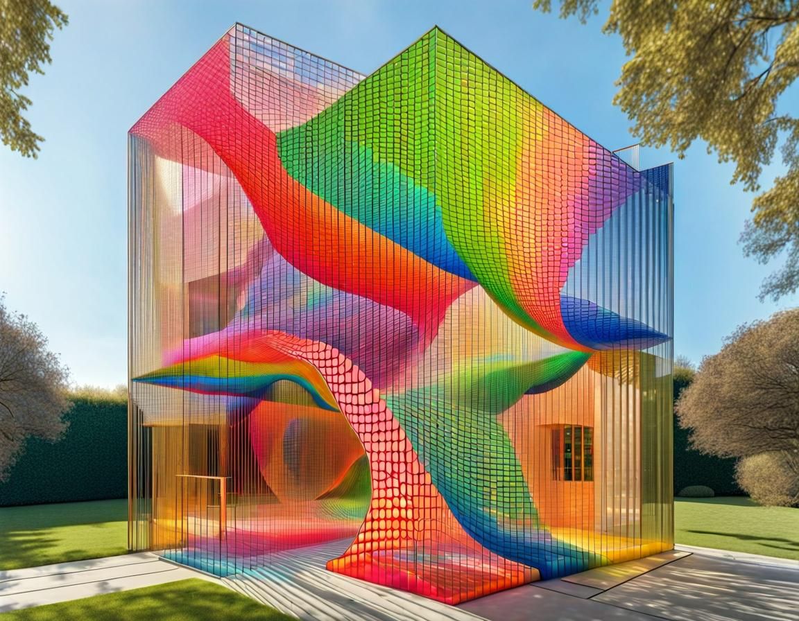 Surreal House Hyperrealistic Collage: Dream Architecture