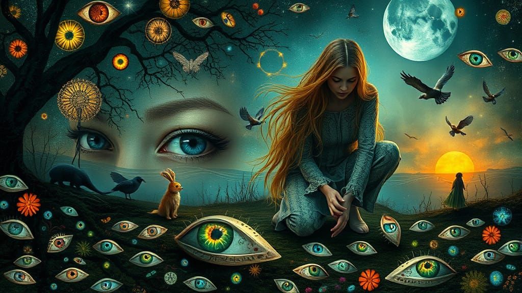 Glowing Mythical Creatures in Cyberpunk Digital Art