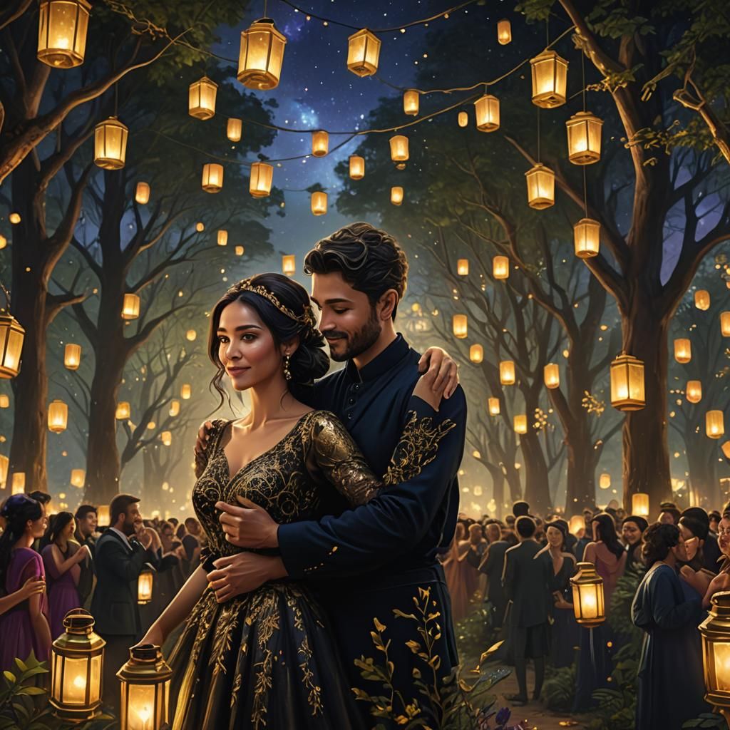 Magical Forest Wedding Celebration in Digital Matte Painting
