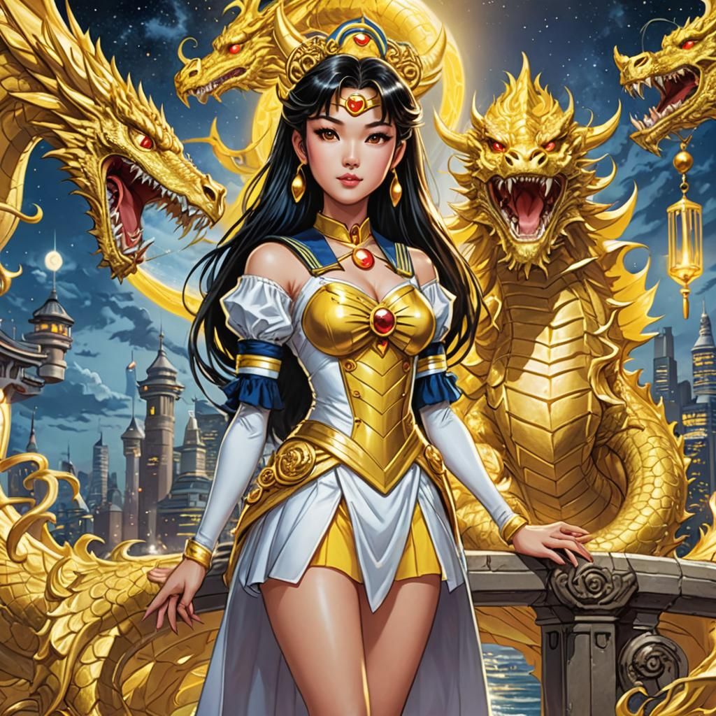 Sailor Moon and Dragon, Comic Book Art