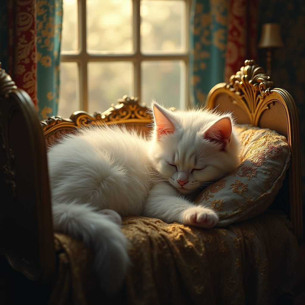 Princess Cozette takes an afternoon nap.