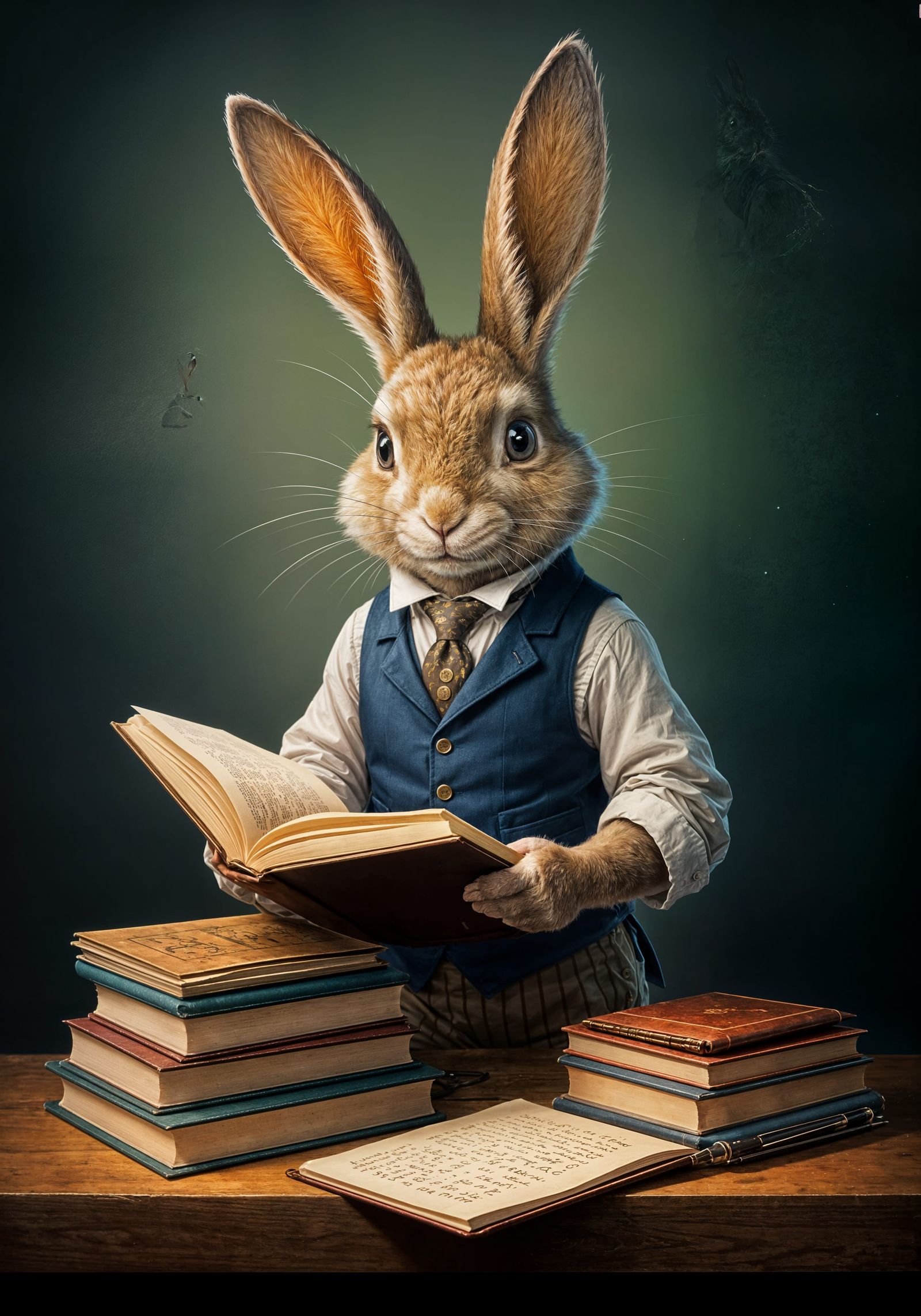 Rabbit Writer in Expressive Character Design