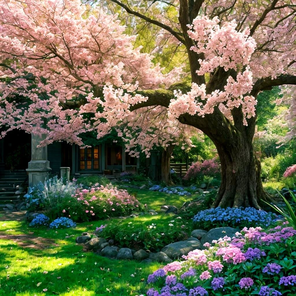 Gemstone Flowers Sparkle in Emerald Forest