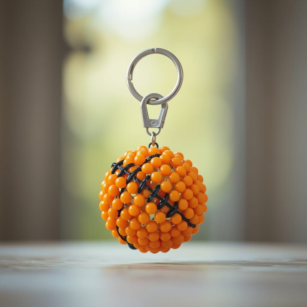 Beaded Basketball Keyholder: Professional Photography