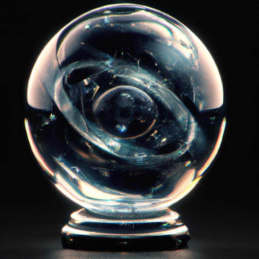 Perpetual Motion in Iridescent Glass Sphere