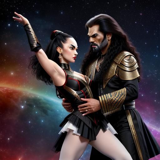 Klingon Ballet Dancers in Sci-Fi Hyperrealism