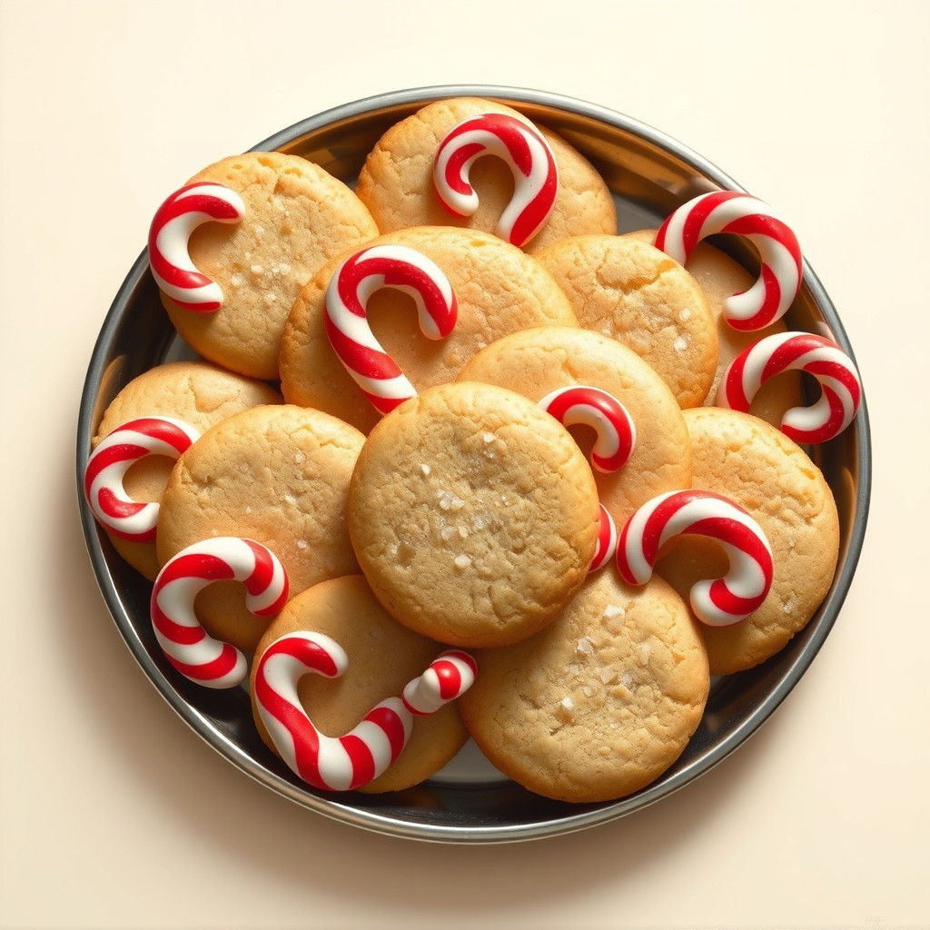 Sugar Cookies with Candy Cane Stripes in Hyperrealism
