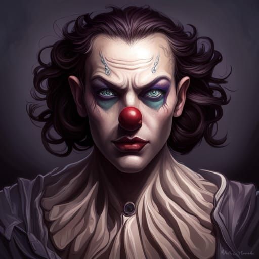 High Gothic Eldritch Horror Clown Portrait