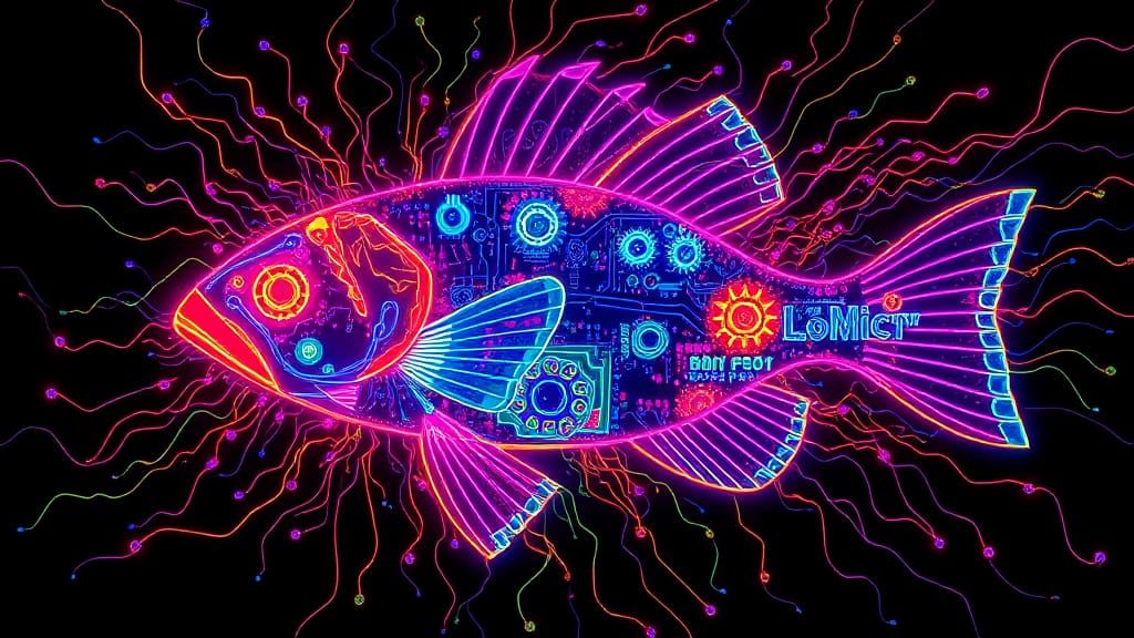 Neon Fish Motherboard Explosion