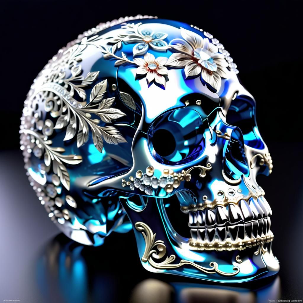 Magnificent Crystal Skull in Hyperrealistic Detail