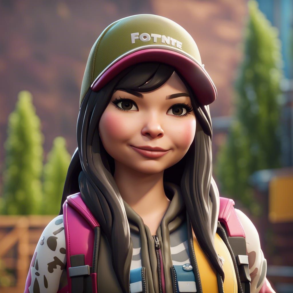 Miranda Cosgrove as Fortnite Character, 3D Render