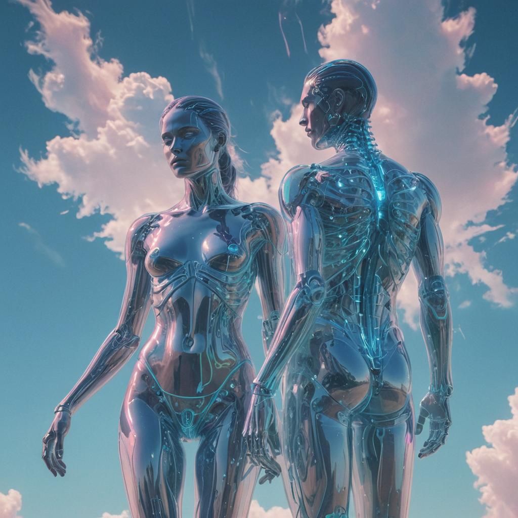 Chromatic Light Figures in a Cyberpunk Aesthetic