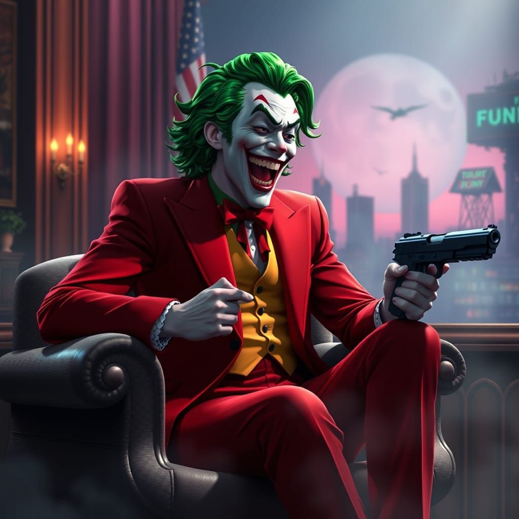 Joker Anime 3D Rendering on Talk Show