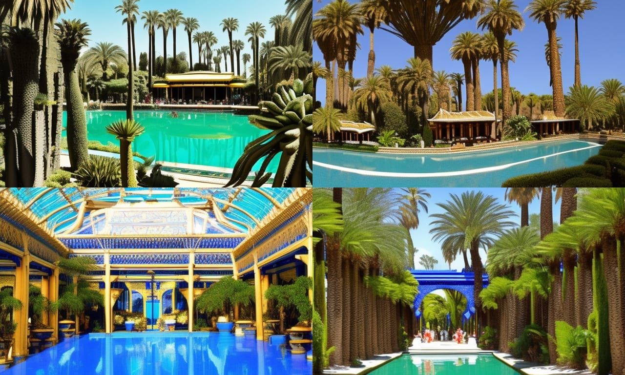 Futuristic Palace Garden in Opulent Style