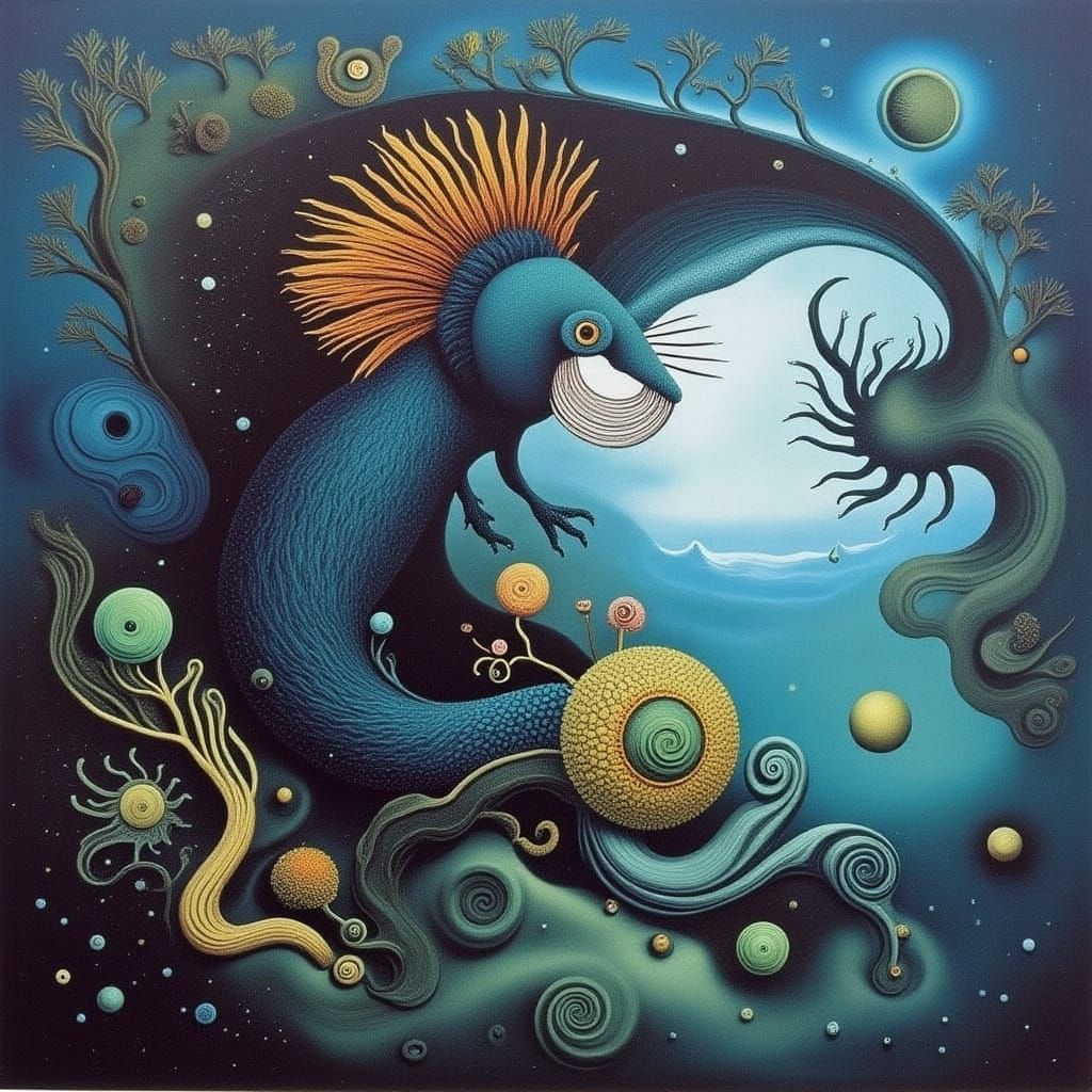 Surreal Landscape with Insect Harmony