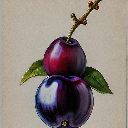 Close-up Photo of a Ripe Plum