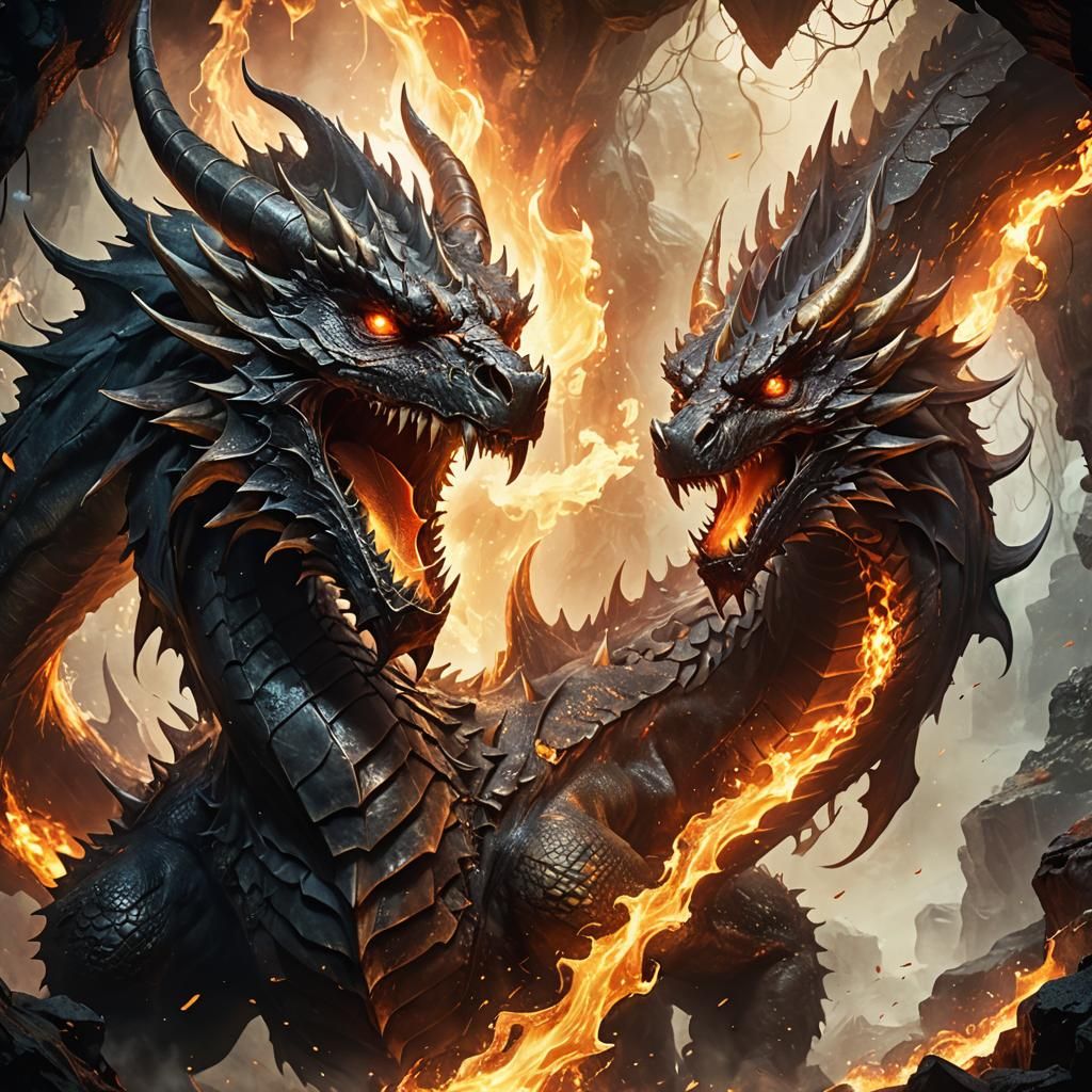 Dragon's Head in Fiery Cave: Concept Art