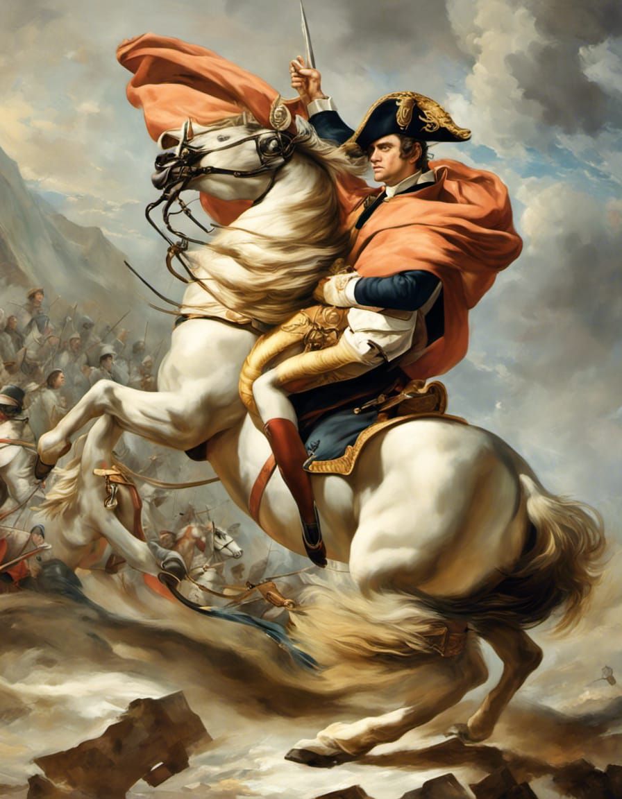 Bonaparte beim Überschreiten der Alpen am Großen Sankt Bernhard Jacques-Louis David