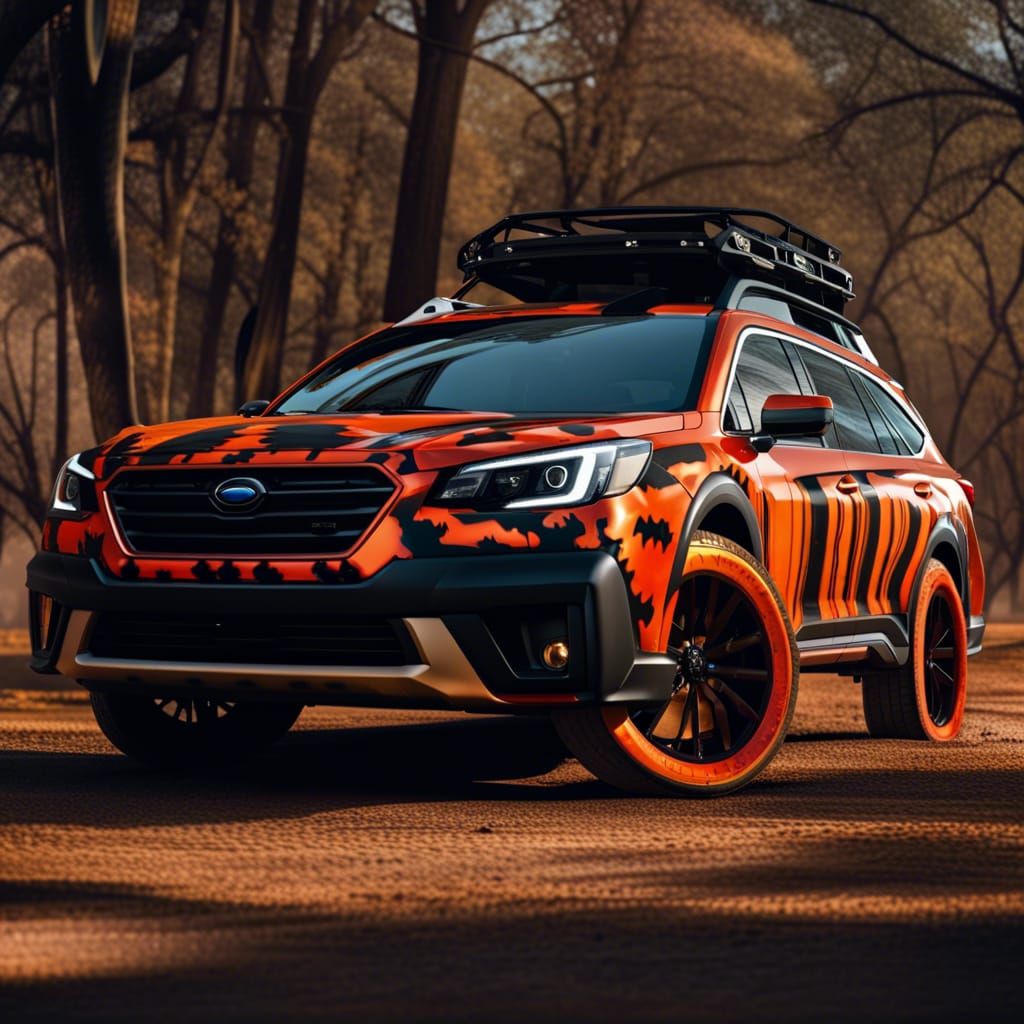 Halloween Subaru Outback With Custom Paint