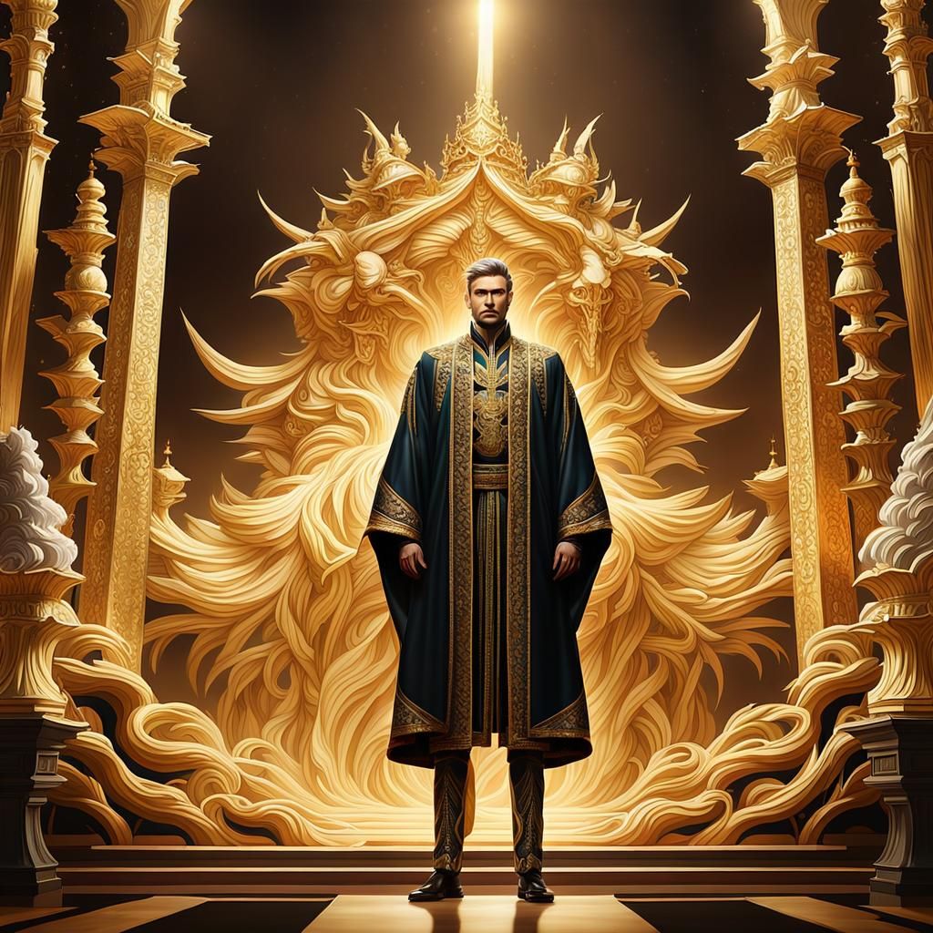 Detailed Portrait of an Emperor in Digital Art