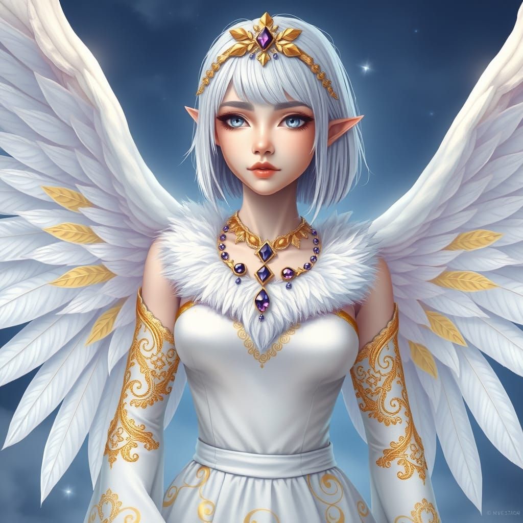 Serene Wind Spirit in Breathtaking Sky Realm