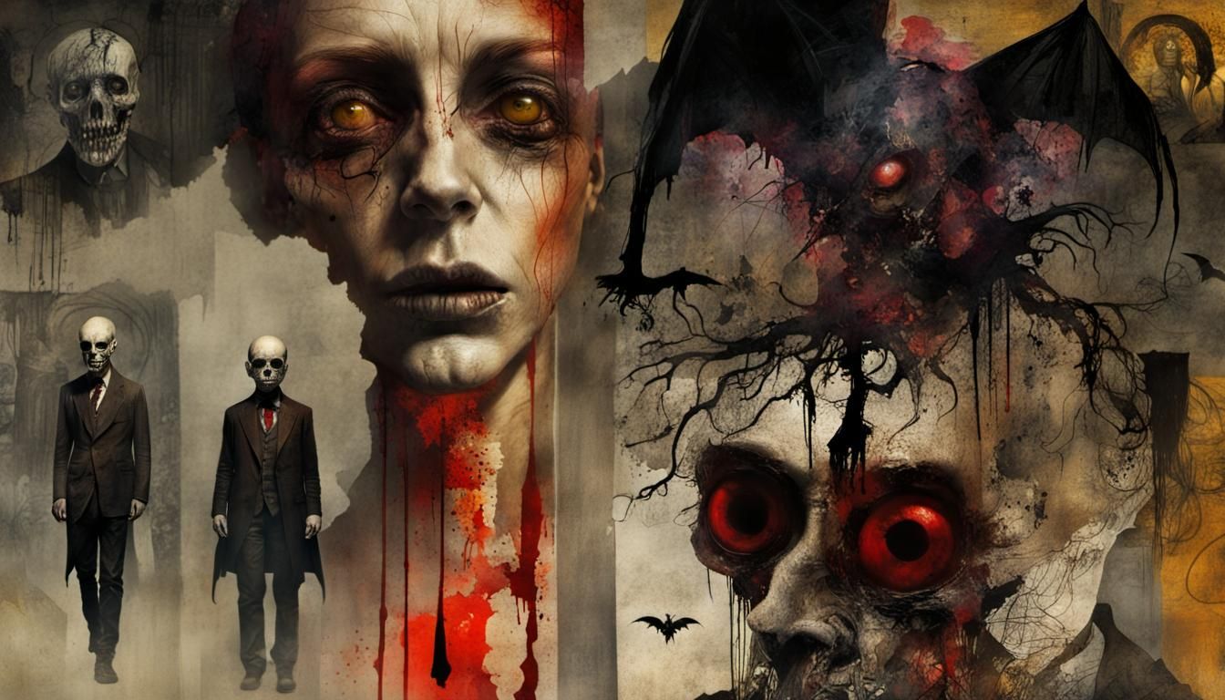 Gothic Horror Collage: The Day Of Dread