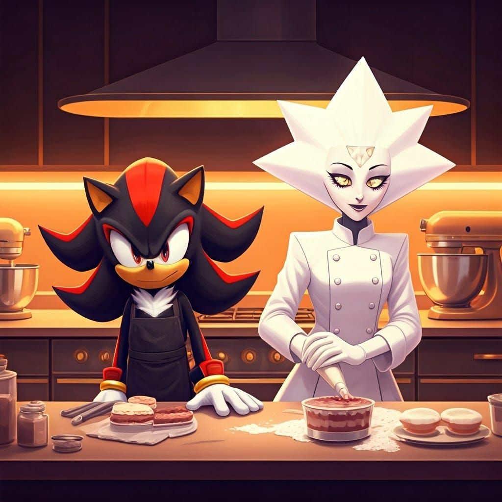 Sonic Hero and Alien Princess Bake a Sweet Treat in Futurist...