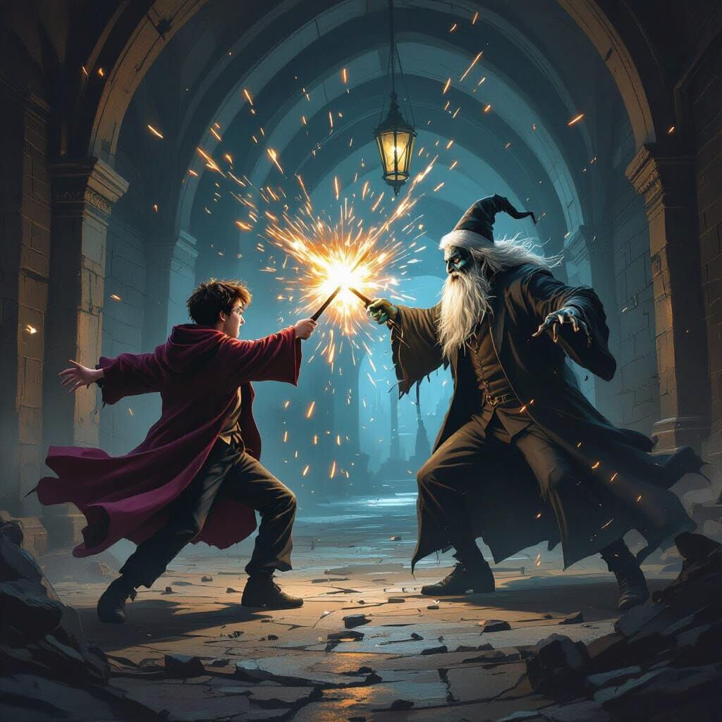 Harry Potter Duel Against Zombie Dumbledore