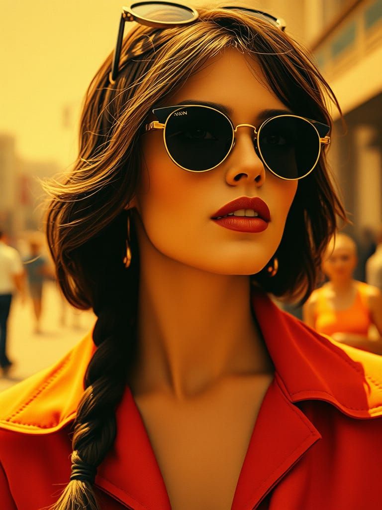 Vintage Fashionista in a Splash of Color