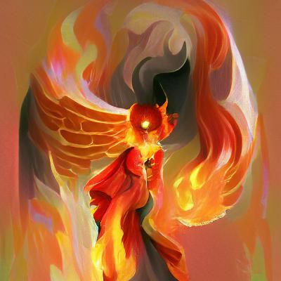 Flaming Angel of Divine Power
