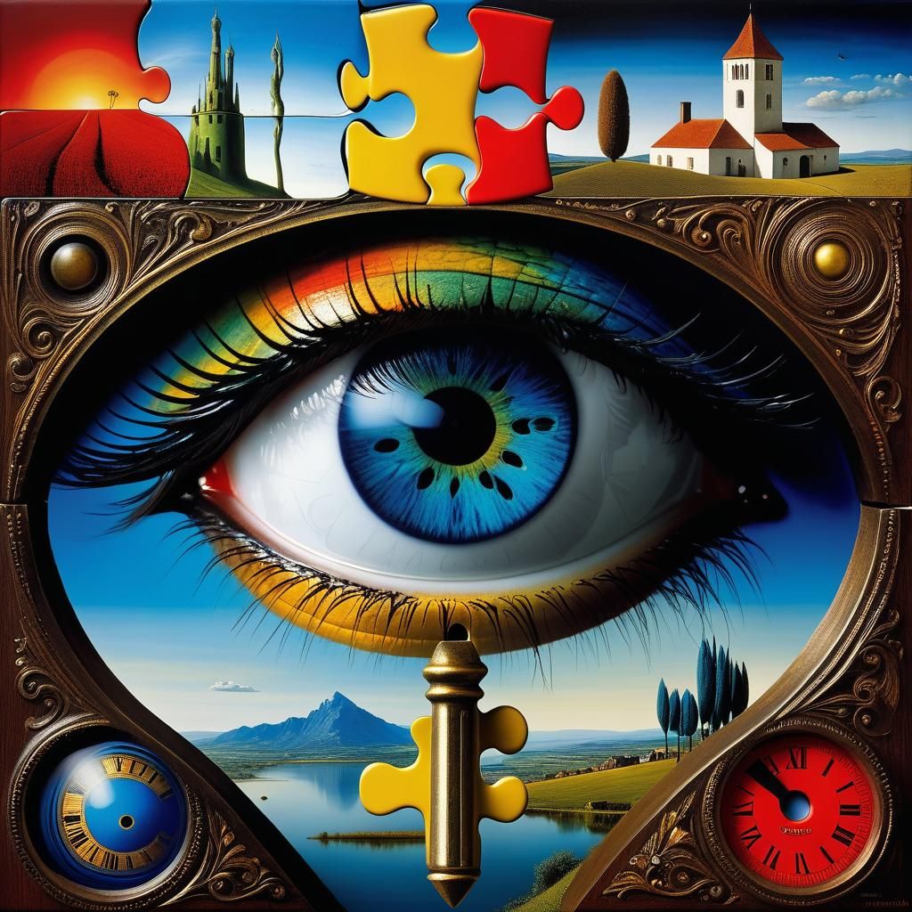 Eye witness key, Painted key  is a puzzle that unlocks the m...