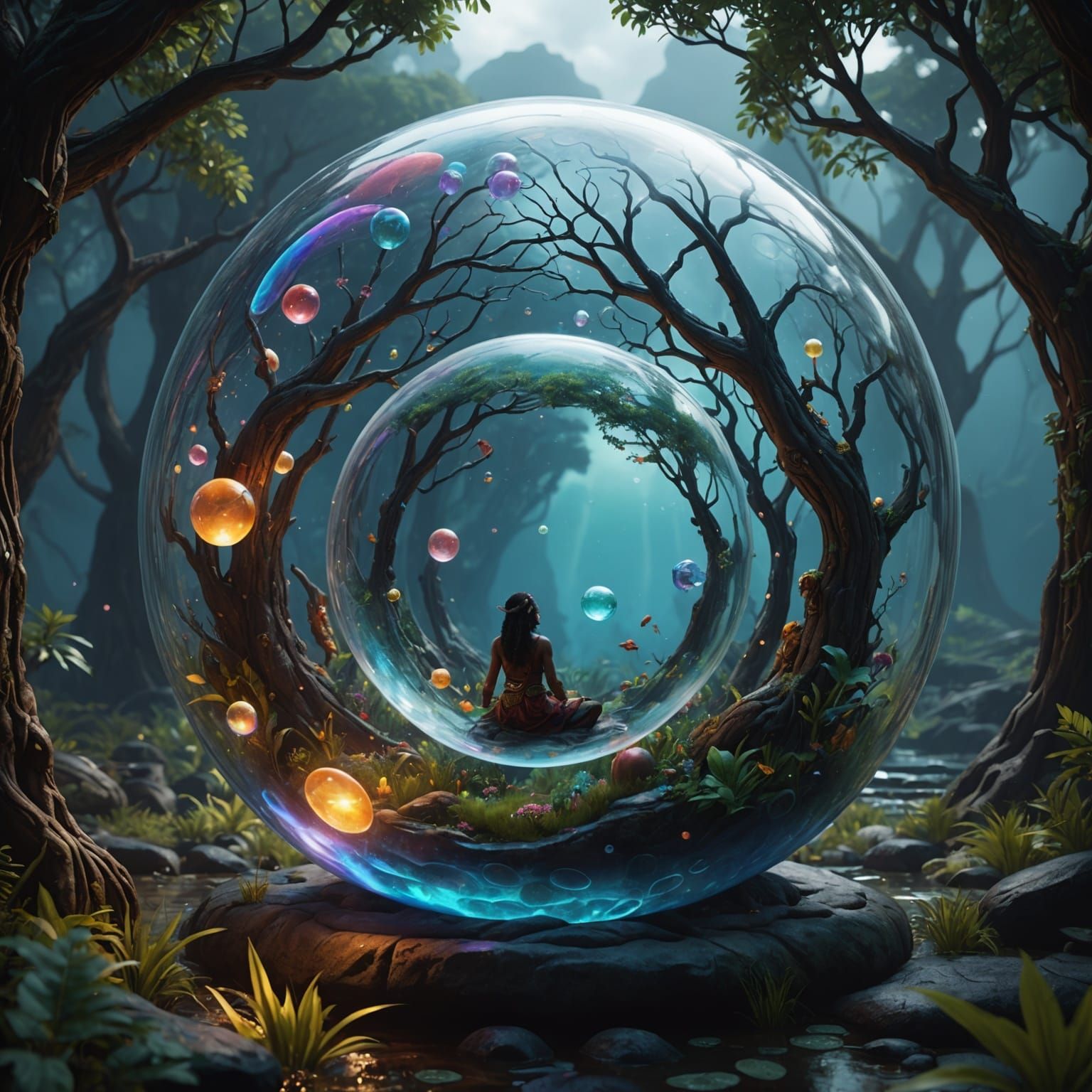 Aboriginal Dream Time in Detailed Matte Painting