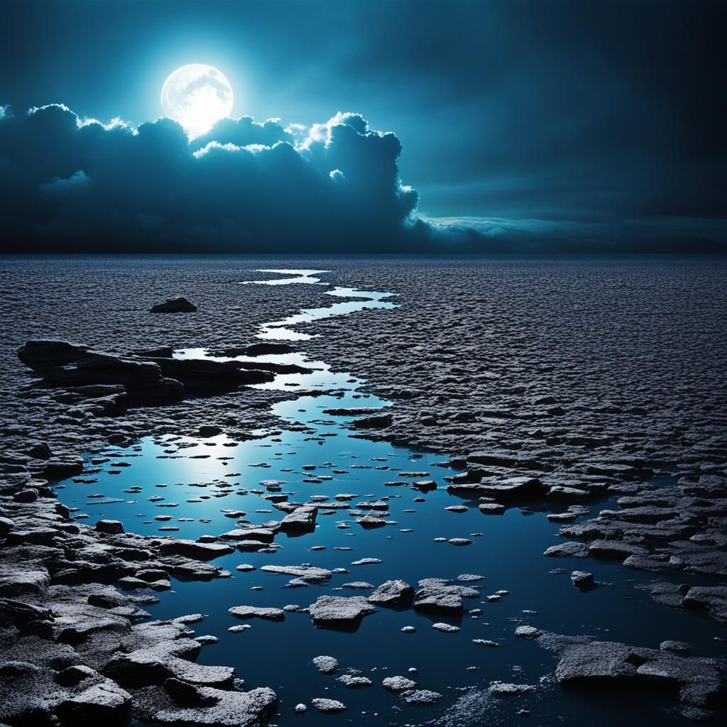 Realistic Dream of Complete Nothingness with Contrasting Lig...