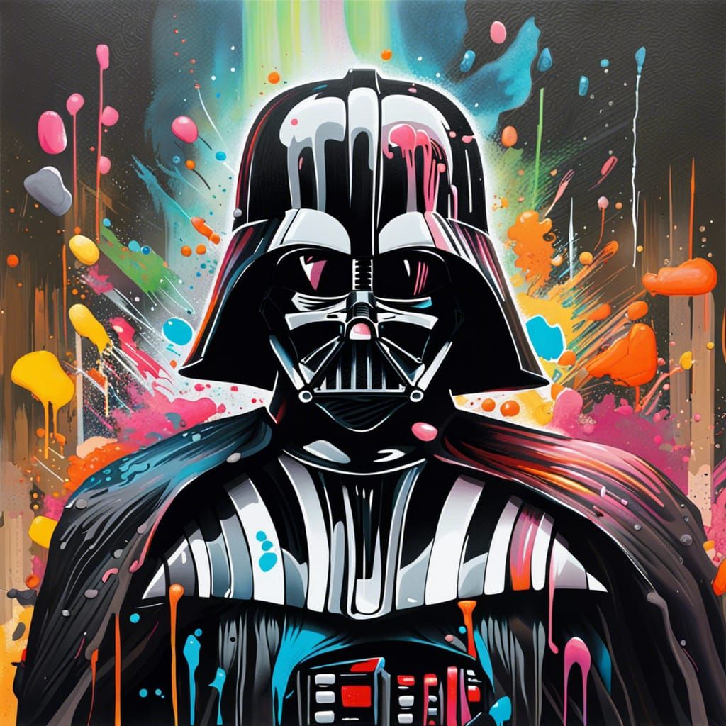 Darth Vader Graffiti Art in Street Style