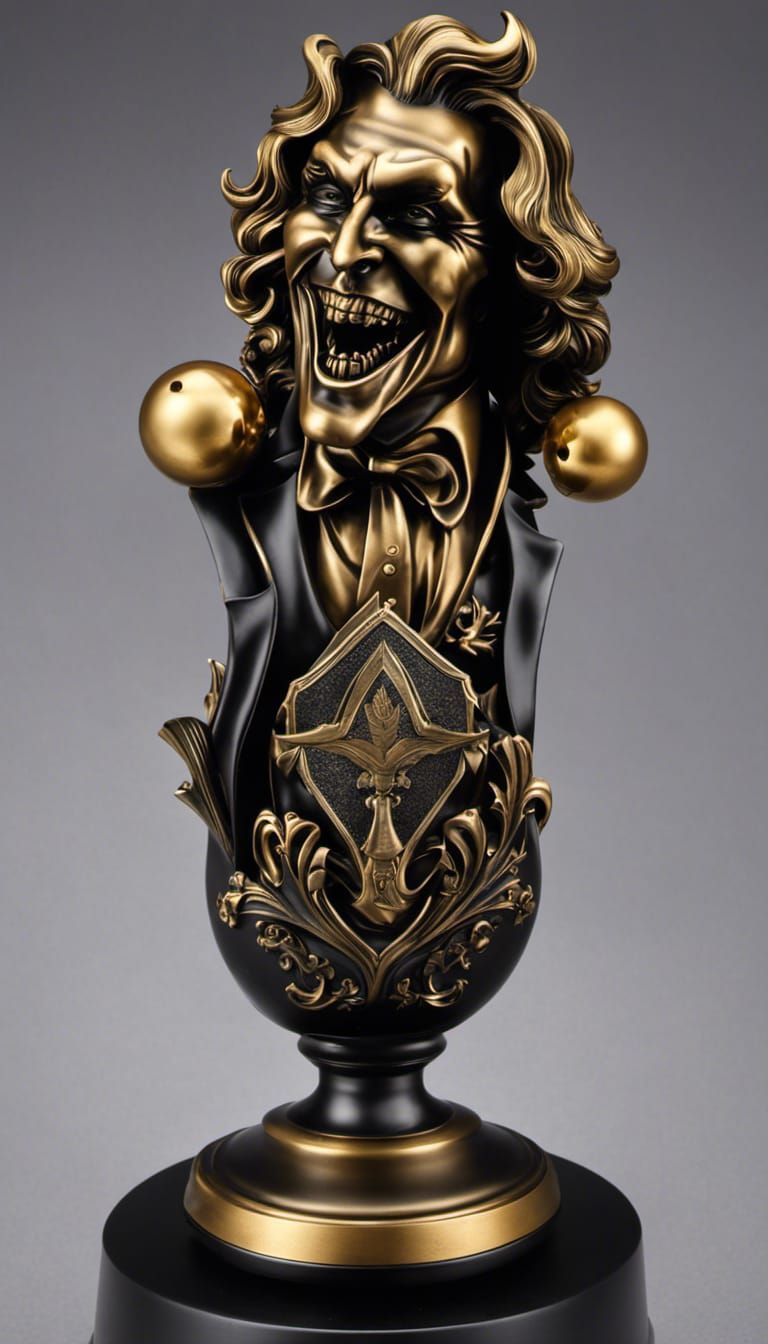 The Joker Bronze Award Statuette in Baroque Style