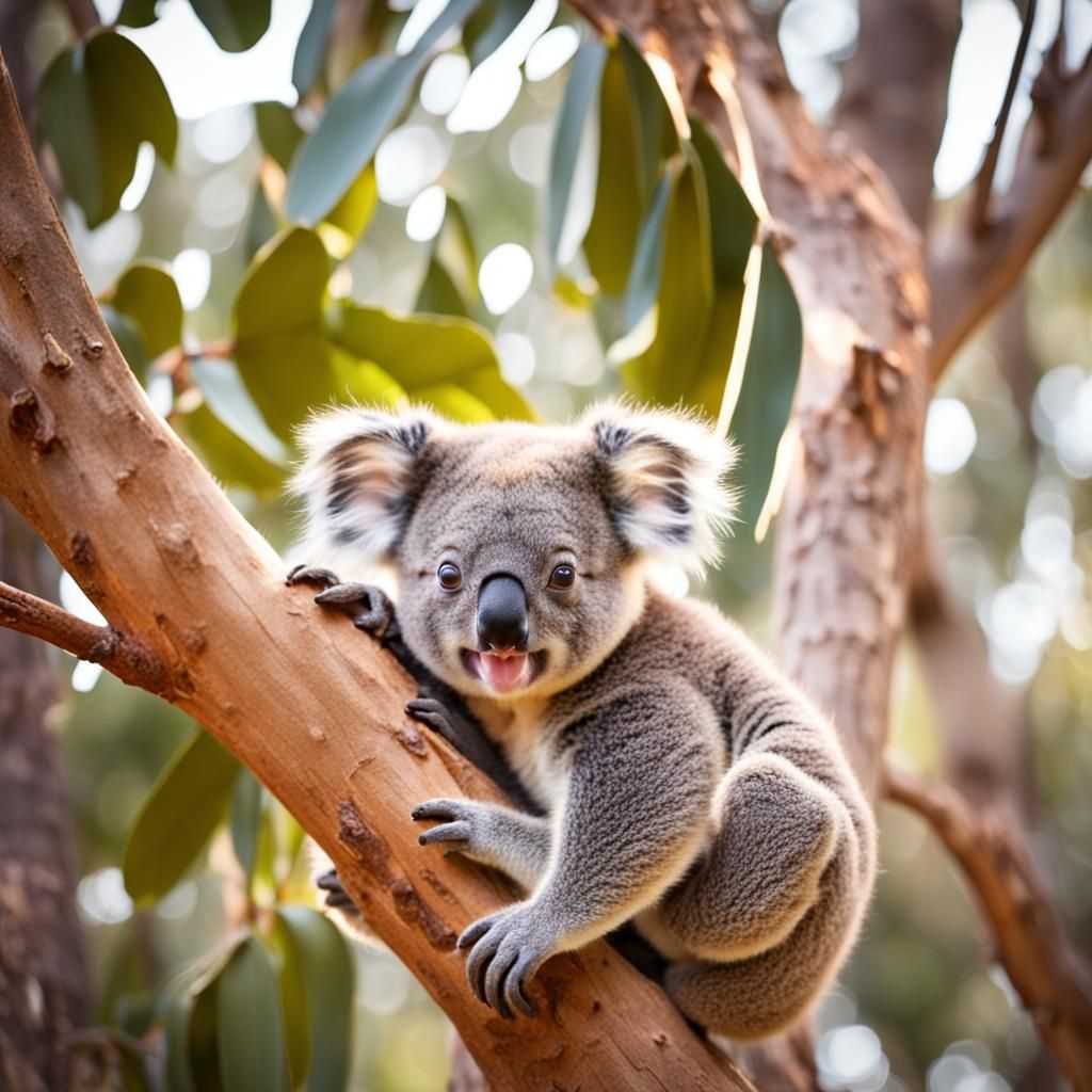 Cute Baby Koala in Gumtree: Professional Photography