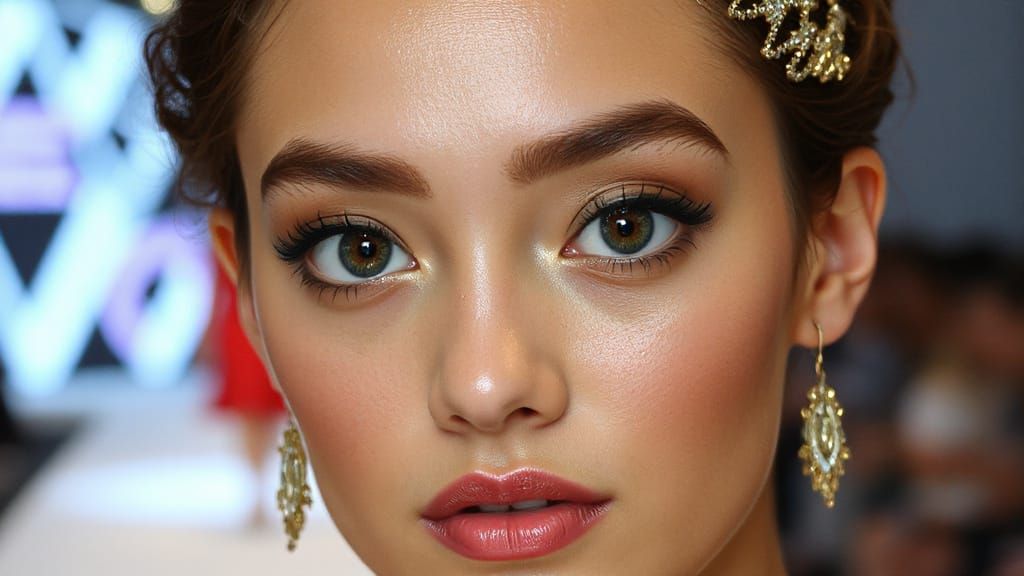 Confident Model Struts Down the Catwalk