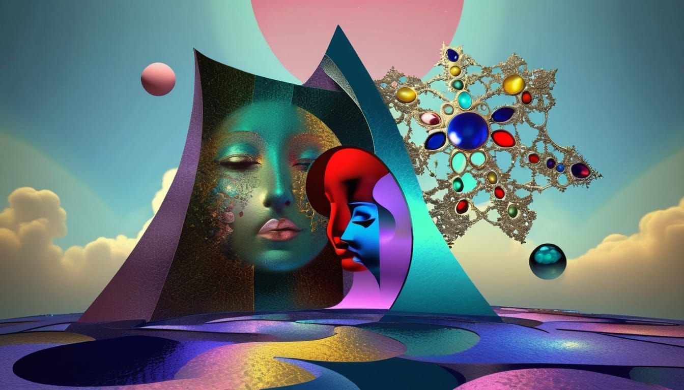 metalorganic architextual framework 3D  fractal chromoshadow...