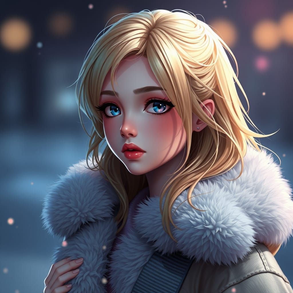 Surreal Anime Portrait in Vibrant Colors