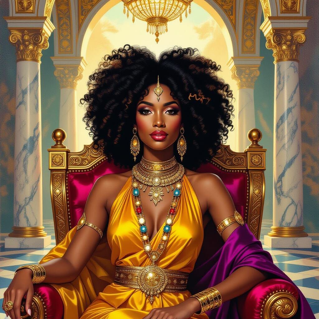 Afro-style goddess